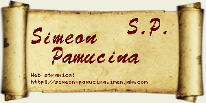 Simeon Pamučina vizit kartica
